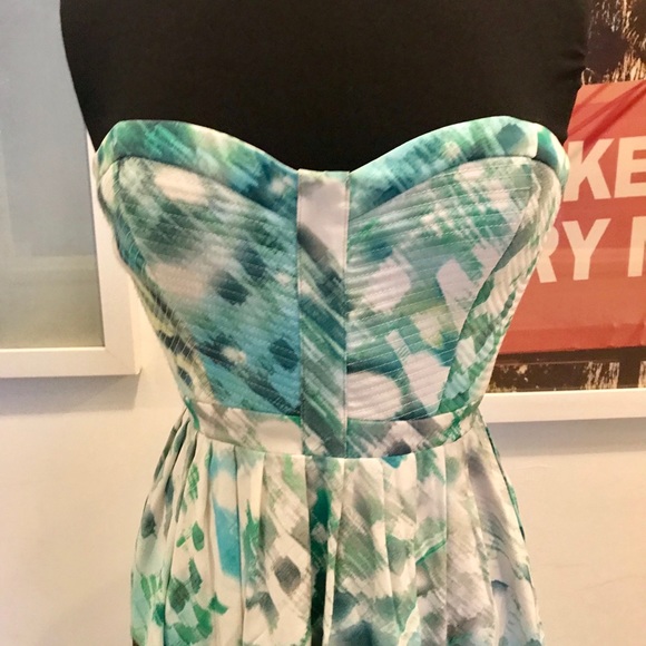 Parker Bayou Silk Strapless Evening Dress Sz S - Picture 3 of 6